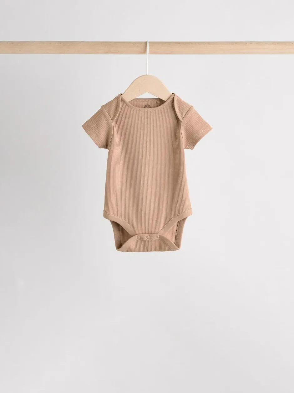 Next Cream Baby Short Sleeve Bodysuits 5 Pack Hot