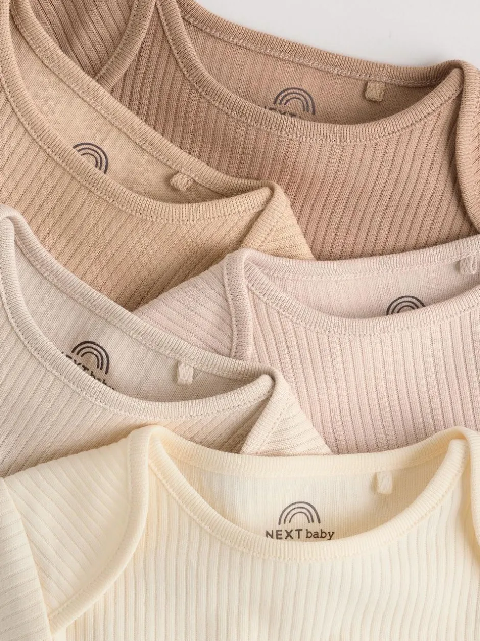 Next Cream Baby Short Sleeve Bodysuits 5 Pack Hot