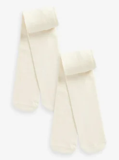 Next Baby Tights 2 Pack (0mths-2yrs) Cream Discount