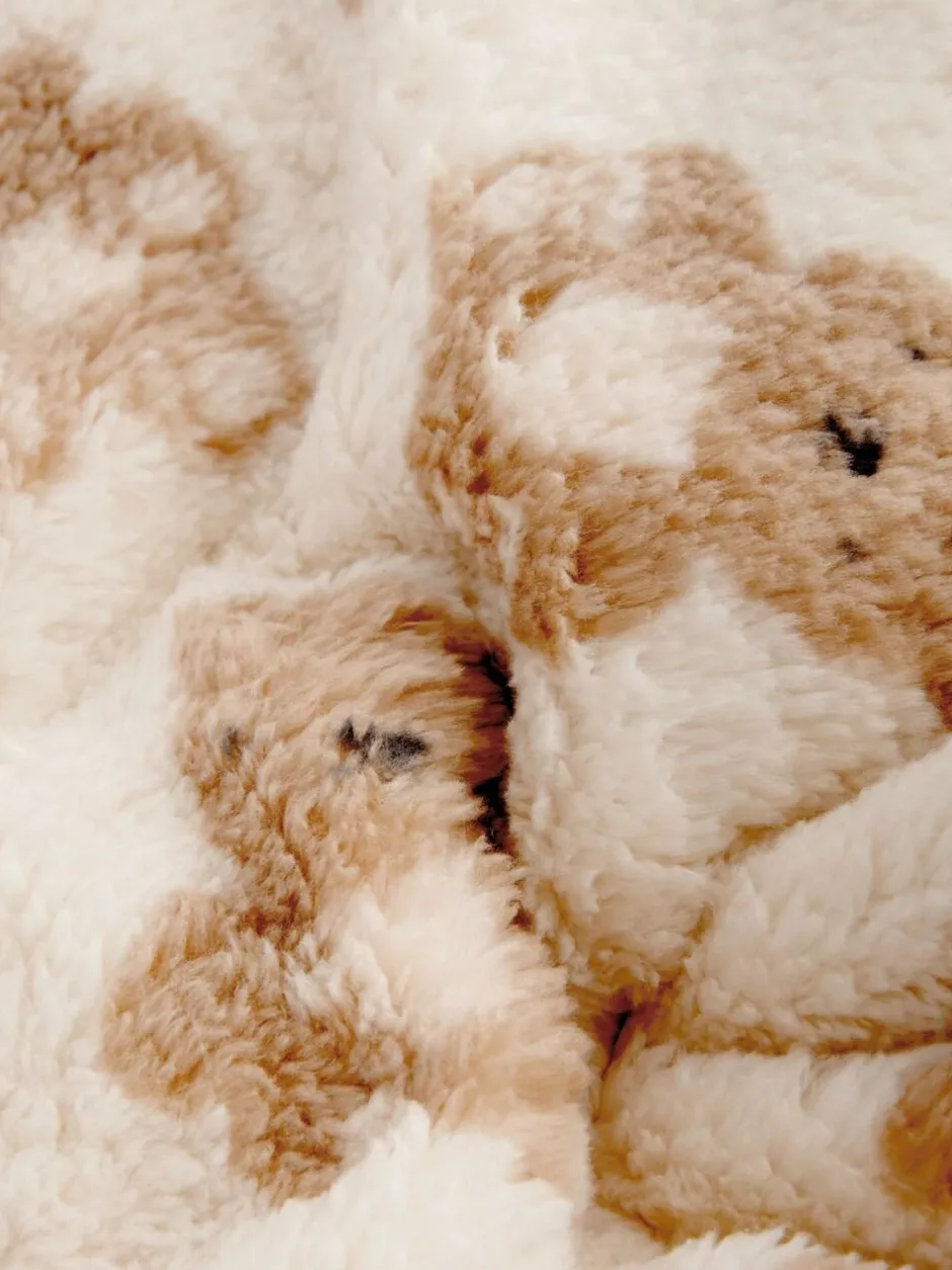 Next Fleece Baby Blanket Cream Bear Hot