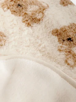 Next Fleece Baby Blanket Cream Bear Hot