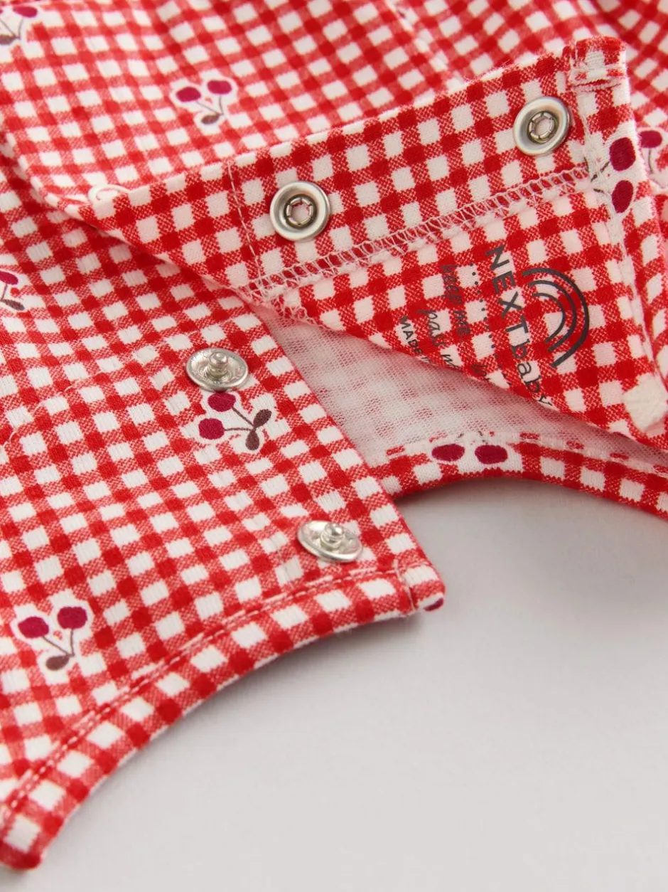 Next Baby Jersey Dresses 2 Pack (0mths-2yrs) Cream Bear/ Red Cherry Gingham Online