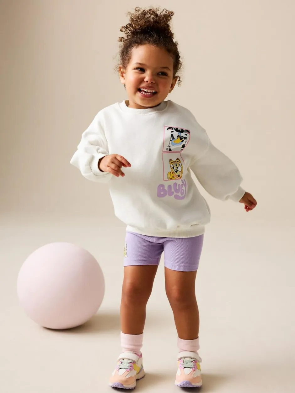 Next Cream Bluey Shorts Set (12mths-7yrs) Discount