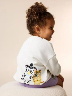 Next Cream Bluey Shorts Set (12mths-7yrs) Discount
