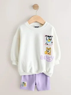 Next Cream Bluey Shorts Set (12mths-7yrs) Discount