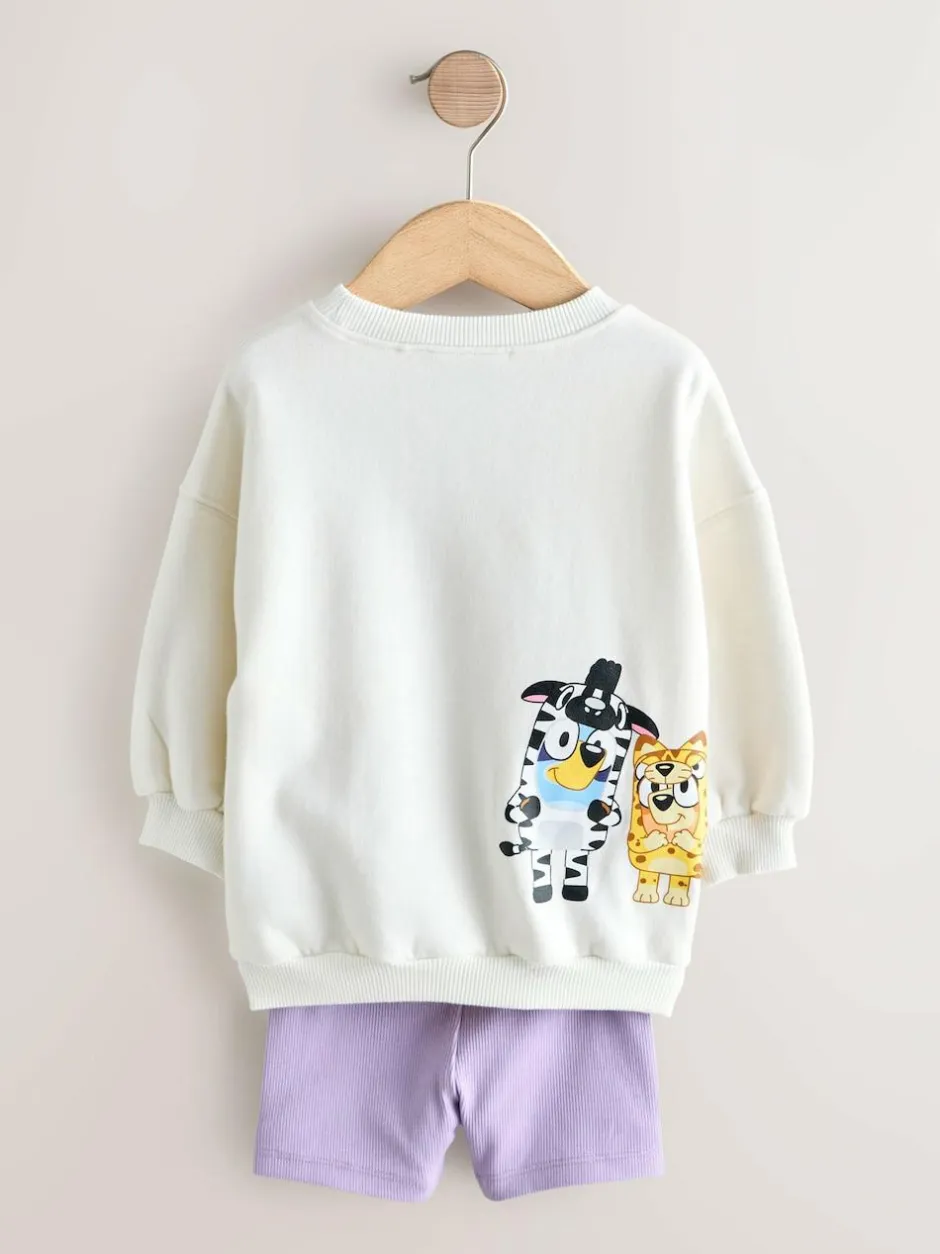 Next Cream Bluey Shorts Set (12mths-7yrs) Discount