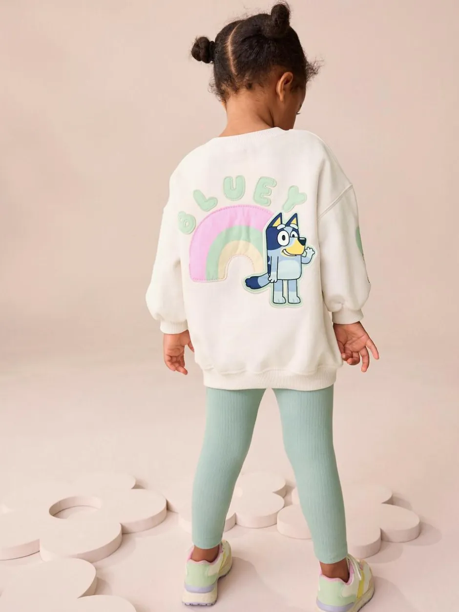 Next Cream Bluey Sweatshirt & Leggings Set (12mths-7yrs) Discount