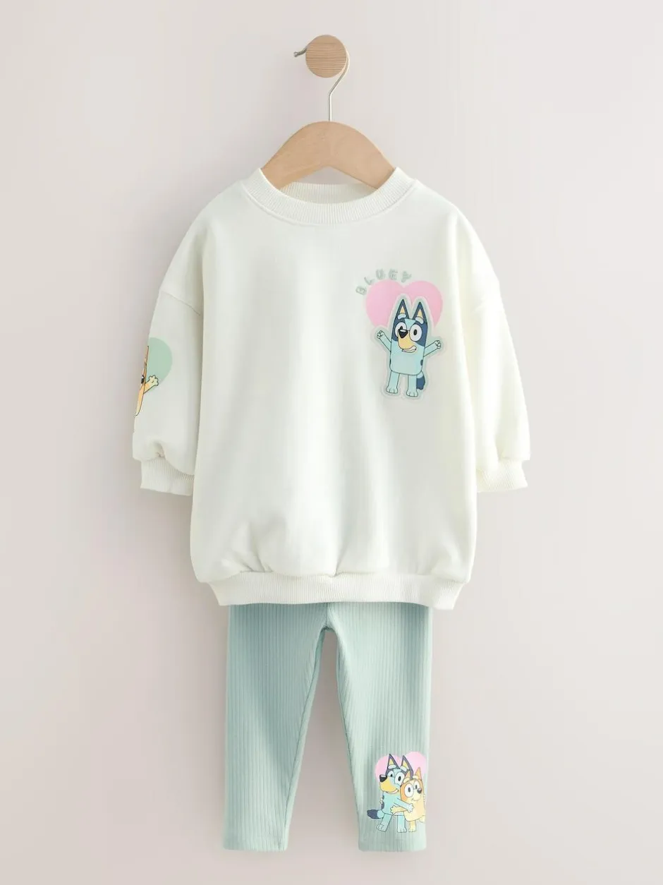 Next Cream Bluey Sweatshirt & Leggings Set (12mths-7yrs) Discount