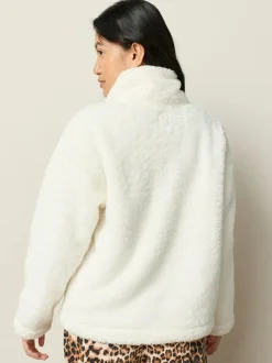 Next Cream Borg Half Zip Fleece Best