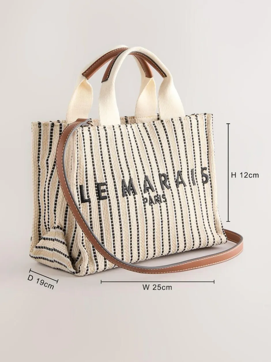 Next Cream Canvas Hand Held Bag Discount