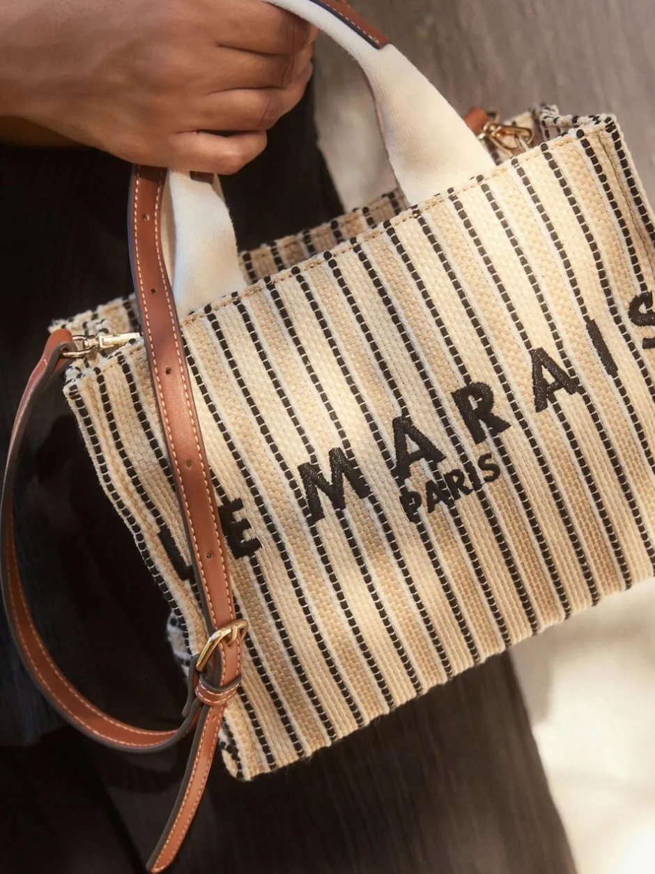 Next Cream Canvas Hand Held Bag Discount