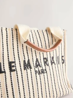 Next Cream Canvas Hand Held Bag Discount