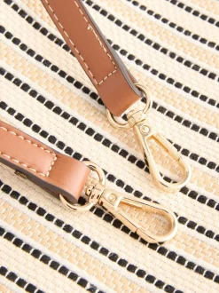 Next Cream Canvas Hand Held Bag Discount