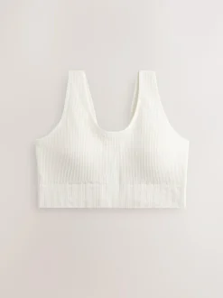 Next DD+ Supportive Seamless Ribbed NonWired Ultimate Comfort Bra Cream Outlet