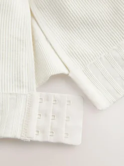 Next DD+ Supportive Seamless Ribbed NonWired Ultimate Comfort Bra Cream Outlet