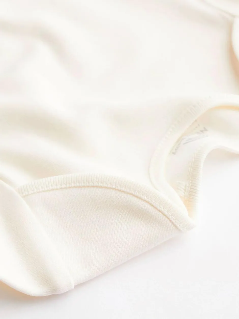 Next Cream Essential Baby Long Sleeve Bodysuits 5 Pack Outlet