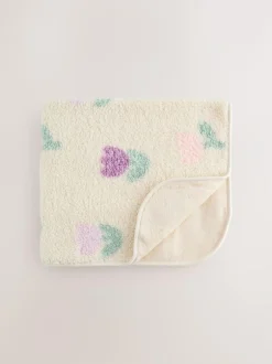 Next Baby Fleece Blanket Cream Floral Best