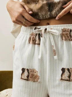 Next Cream Guinea Pig Short Pyjamas Set