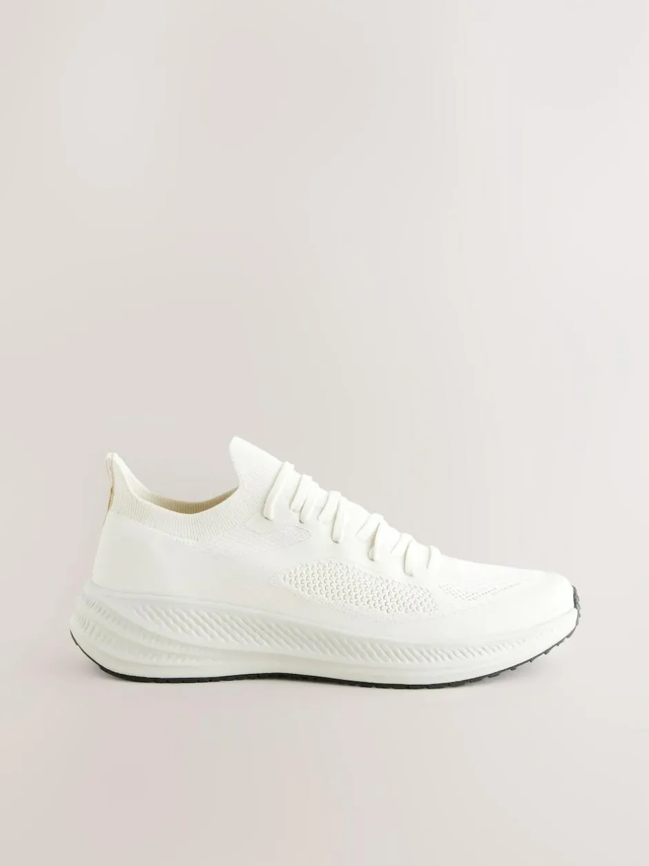 Next Knitted Trainers Cream Discount