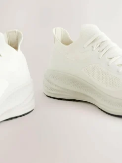 Next Knitted Trainers Cream Discount