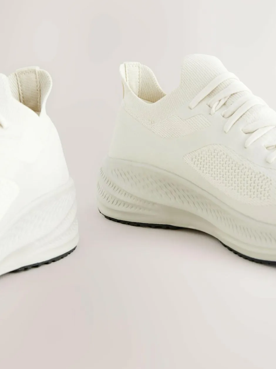 Next Knitted Trainers Cream Discount