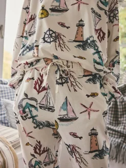 Next Long Sleeve Pyjamas Cream Mermaid Online