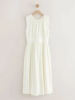 Next Midi Dress Cream Online