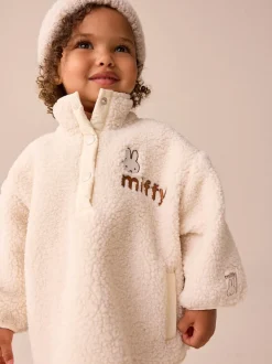 Next Cream Miffy Half Popper Fleece (3mths-7yrs) Best