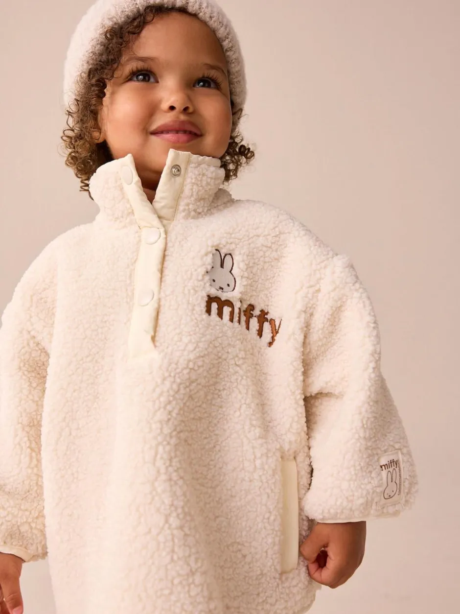 Next Cream Miffy Half Popper Fleece (3mths-7yrs) Best