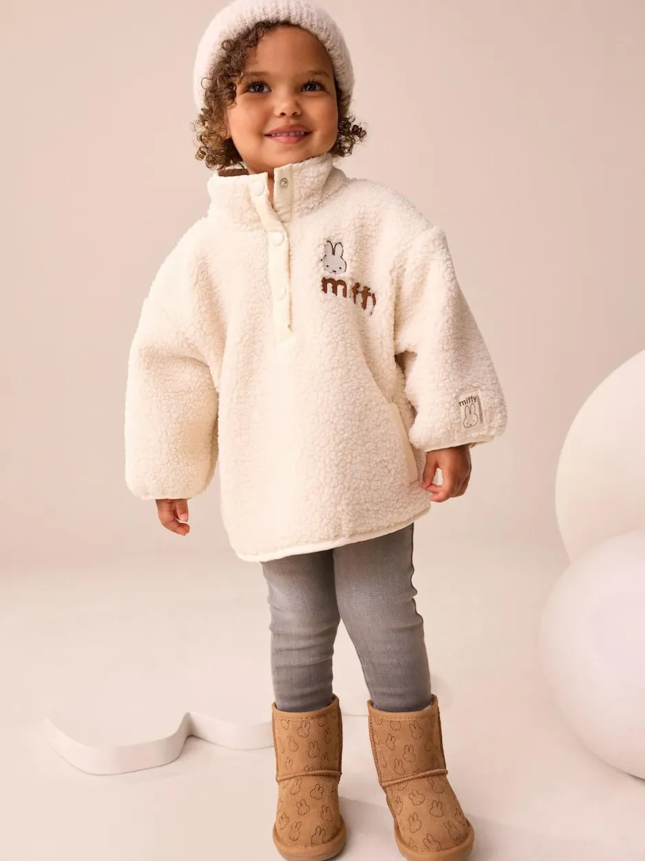 Next Cream Miffy Half Popper Fleece (3mths-7yrs) Best