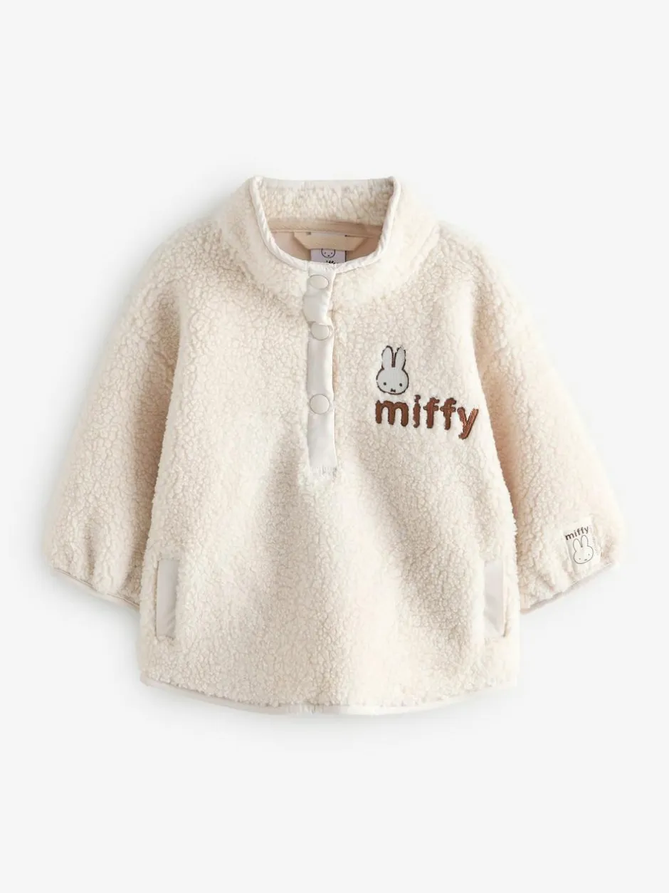 Next Cream Miffy Half Popper Fleece (3mths-7yrs) Best