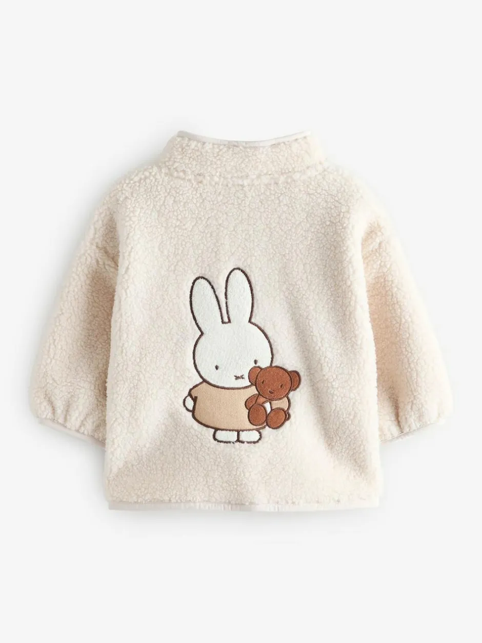 Next Cream Miffy Half Popper Fleece (3mths-7yrs) Best