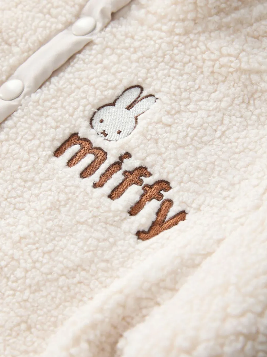 Next Cream Miffy Half Popper Fleece (3mths-7yrs) Best