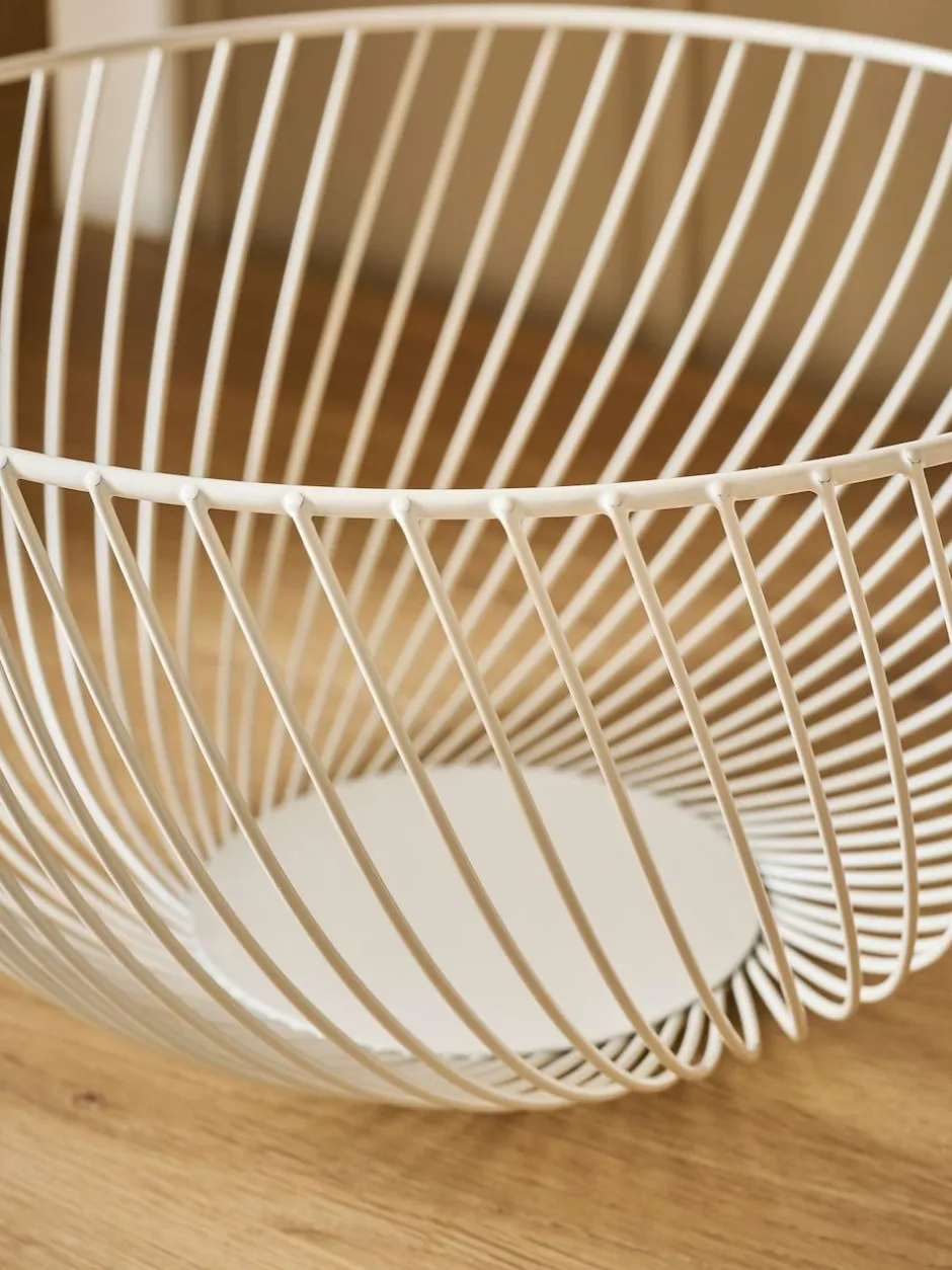Next Moderna Wire Fruit Bowl Cream Clearance