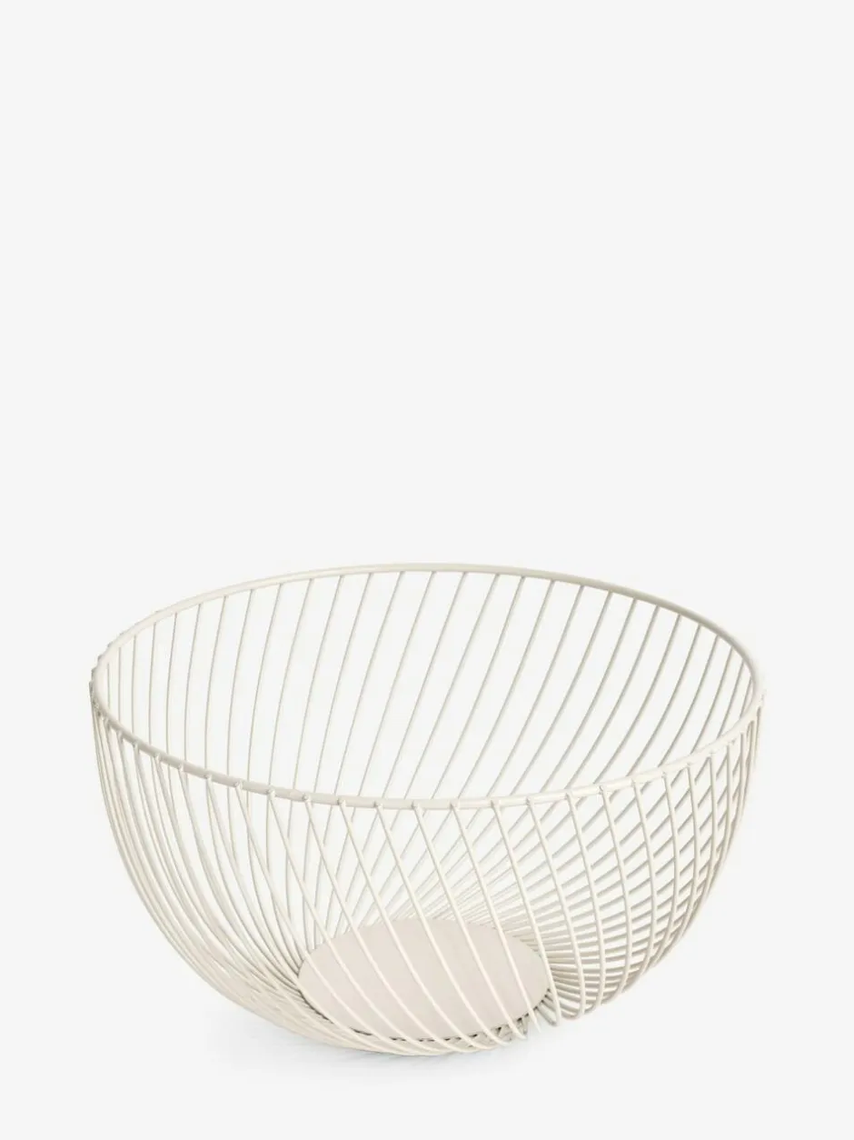Next Moderna Wire Fruit Bowl Cream Clearance