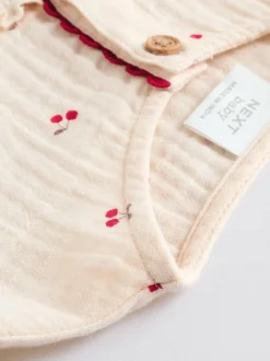 Next Baby Woven Long Sleeve Tops and Trousers 2 Piece Set (0mths-2yrs) Cream/ Red Cherry Outlet