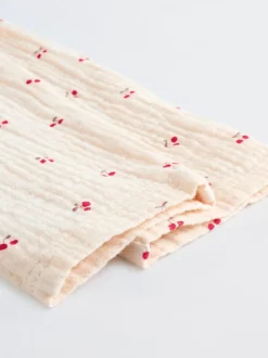 Next Baby Woven Long Sleeve Tops and Trousers 2 Piece Set (0mths-2yrs) Cream/ Red Cherry Outlet