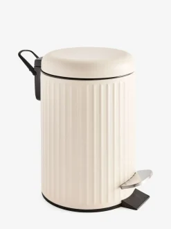 Next Cream Rib Soft Close 3 Litre Pedal Bin Outlet