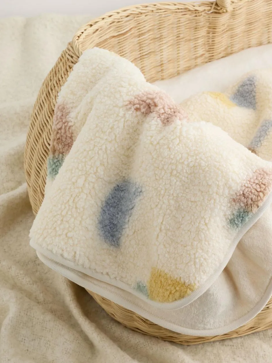 Next Baby Fleece Blanket Cream Shapes Sale