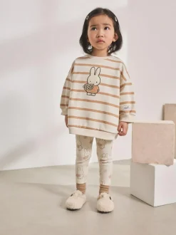 Next Cream Stripe Miffy Sweatshirt & Leggings Set (3mths-7yrs) Outlet