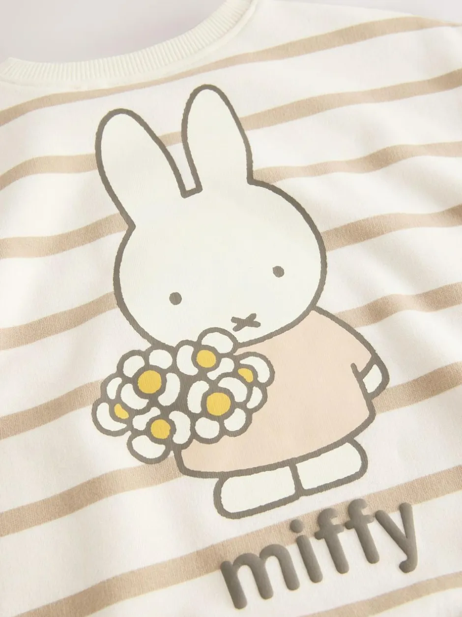 Next Cream Stripe Miffy Sweatshirt & Leggings Set (3mths-7yrs) Outlet