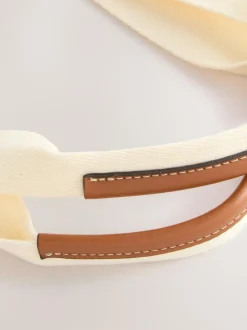 Next Cream Structured Canvas Shoulder Bag Best