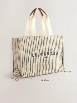 Next Cream Structured Canvas Shoulder Bag Best