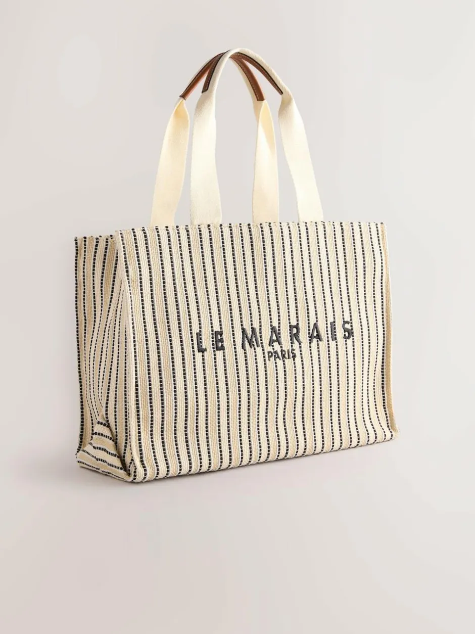 Next Cream Structured Canvas Shoulder Bag Best