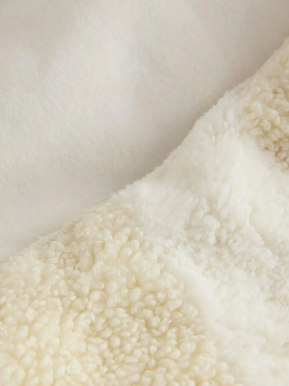 Next Cream Textured Stripe Dressing Gown Outlet
