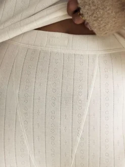 Next Thermal Maximum Warmth Cosy Pointelle Leggings Cream Online