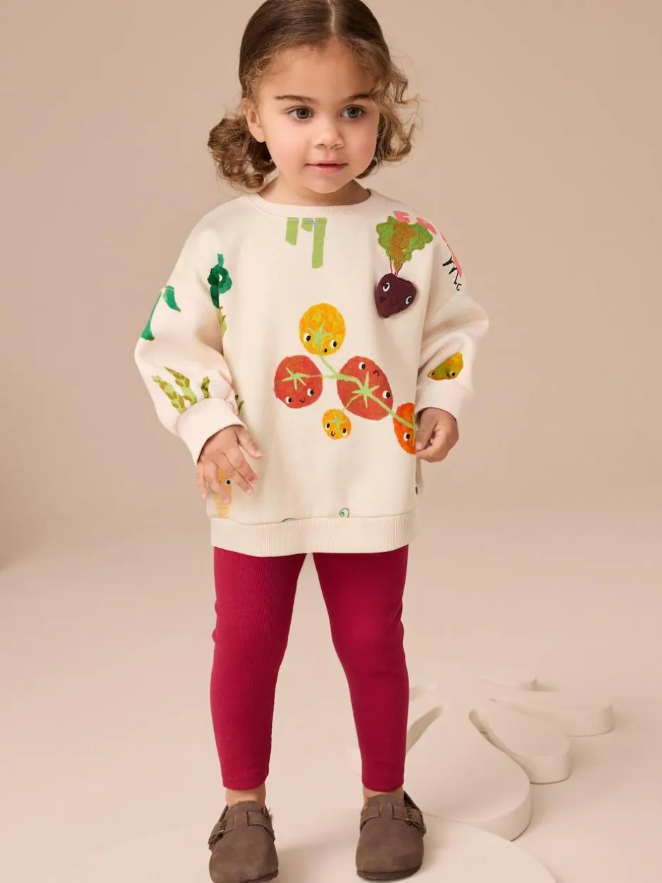 Next Sweatshirt and Leggings Set (3mths-7yrs) Cream Vegetable Characters Best