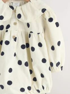 Next Cream/Charcoal Polka Dot Baby Bloomer Rompers Set 2 Piece with Tights (0mths-3yrs) Best