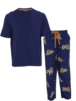 Cyberjammies Blue Jersey Top & Tiger Print Pyjamas Set Hot