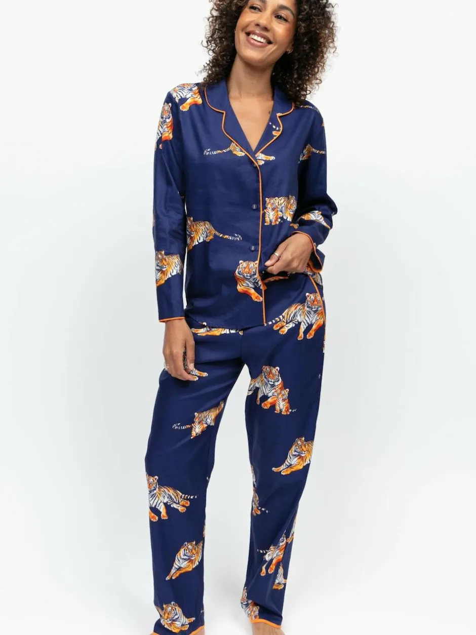 Cyberjammies Blue Tiger Print Long Sleeve Pyjamas Set Best